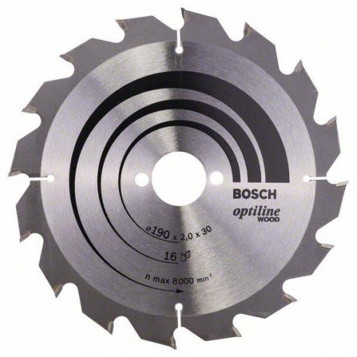 Bosch Accessories Optiline Wood 2608641184 tvrdokovový pilový kotouč 190 x 30 x 2 mm Počet zubů (na palec): 16 1 ks