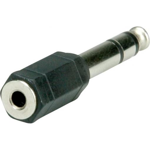 Roline 11.09.4444 jack audio kabel [1x jack zástrčka 6,3 mm - 1x jack zásuvka 3,5 mm] černá