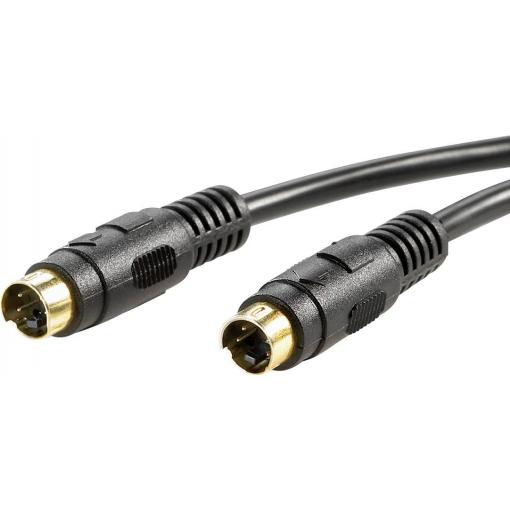 Value S-video TV, monitor kabel 3.00 m černá