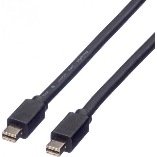 Roline DisplayPort kabel Mini DisplayPort konektory, Mini DisplayPort konektory 3.00 m černá 11.04.5641 stíněný Kabel DisplayPort