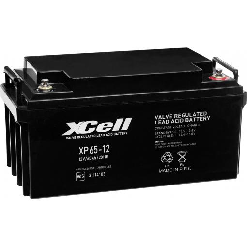 XCell XP6512 XCEXP6512 olověný akumulátor 12 V 65 Ah olověný se skelným rounem (š x v x h) 348 x 178 x 167 mm šroubované M6 bezúdržbové, VDS certifikace