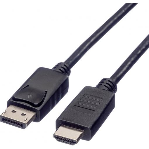 Roline DisplayPort kabel Konektor DisplayPort, Zástrčka HDMI-A 3.00 m černá 11.04.5782 stíněný Kabel DisplayPort