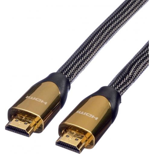 Roline HDMI kabel Zástrčka HDMI-A, Zástrčka HDMI-A 1.00 m černá 11.04.5801 4K UHD HDMI kabel