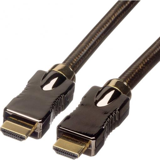 Roline HDMI kabel Zástrčka HDMI-A, Zástrčka HDMI-A 1.00 m černá 11.04.5680 4K UHD HDMI kabel