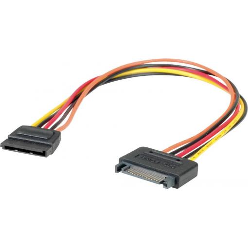 Roline PC kabel [1x proudová SATA zásuvka 15pólová - 1x proudová SATA zástrčka 15pólová] 0.30 m vícebarevná