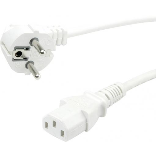 Value 19.99.1016 napájecí kabel bílá 0.60 m
