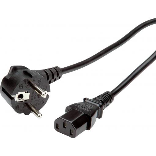 Value 19.99.1017 napájecí kabel černá 0.60 m
