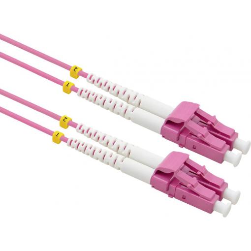 Value 21.99.8837 optické vlákno optické vlákno kabel 20.00 m fialová [1x zástrčka LC - 1x zástrčka LC] 50/125 µ Multimode OM4