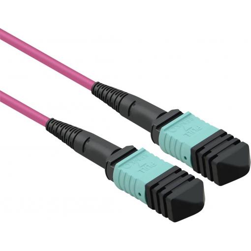 Value 21.99.1103 optické vlákno optické vlákno kabel 10.00 m fialová [1x zástrčka MPO - 1x zástrčka MPO] 50/125 µ Multimode OM4