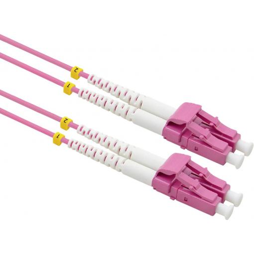 Value 21.99.8836 optické vlákno optické vlákno kabel 15.00 m fialová [1x zástrčka LC - 1x zástrčka LC] 50/125 µ Multimode OM4