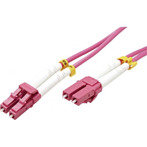 Value 21.99.8758 optické vlákno optické vlákno kabel 10.00 m fialová [1x zástrčka LC - 1x zástrčka LC] 50/125 µ Multimode OM4