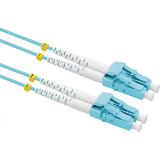 Value 21.99.8821 optické vlákno optické vlákno kabel 1.00 m tyrkysová [1x zástrčka LC - 1x zástrčka LC] 50/125 µ Multimode OM3