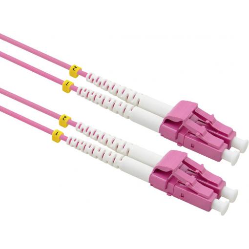 Value 21.99.8831 optické vlákno optické vlákno kabel 1.00 m fialová [1x zástrčka LC - 1x zástrčka LC] 50/125 µ Multimode OM4