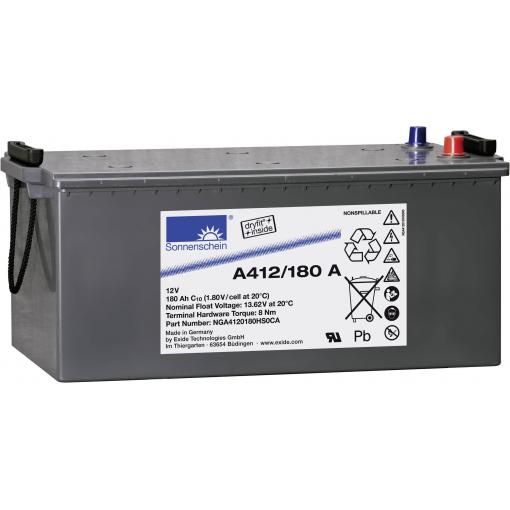 GNB Sonnenschein A412/180 A NGA4120180HS0CA olověný akumulátor 12 V 180 Ah olověná gelová (š x v x h) 518 x 238 x 274 mm konický konektor bezúdržbové