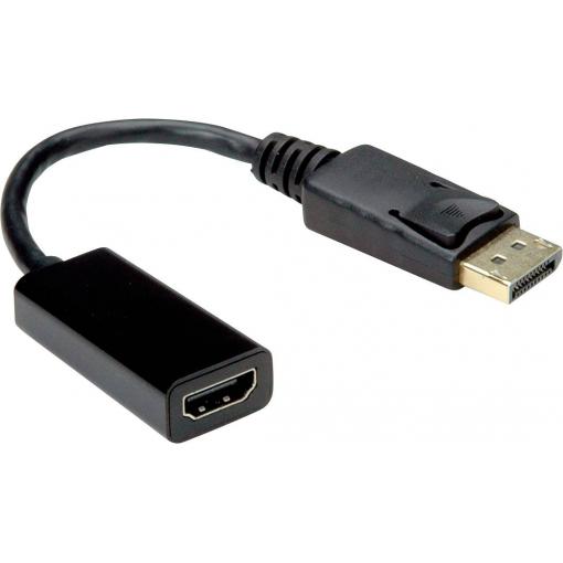 Value DisplayPort / HDMI kabelový adaptér Konektor DisplayPort, Zásuvka HDMI-A 0.15 m černá 12.99.3138 Kabel DisplayPort