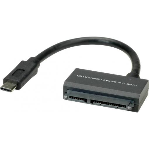 Value PC adaptér [1x USB-C® zástrčka - 1x kombinovaná SATA zásuvka 15+7-pólová] 0 mm