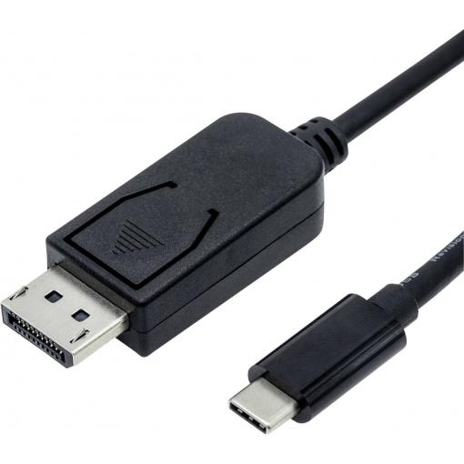 Value USB-C® / DisplayPort kabelový adaptér USB-C ® zástrčka, Konektor DisplayPort 1.00 m černá 11.99.5845 Kabel pro displeje USB-C®