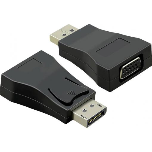 Value 12.99.3156 DisplayPort adaptér [1x zástrčka DisplayPort - 1x VGA zásuvka] černá 0 mm