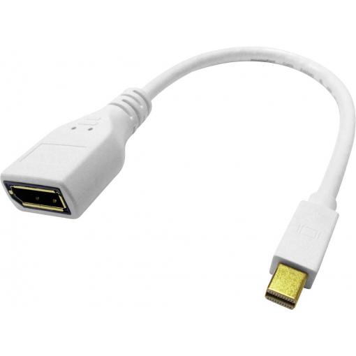 Roline 12.03.3163 DisplayPort adaptér [1x mini DisplayPort zástrčka - 1x zásuvka DisplayPort] bílá 0.15 m