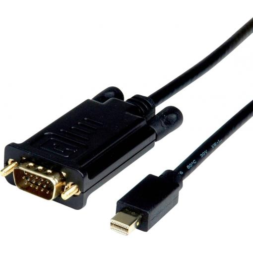 Roline Mini-DisplayPort / VGA kabelový adaptér Mini DisplayPort konektory, VGA pólové Zástrčka 1.50 m černá 11.04.5976 Kabel DisplayPort