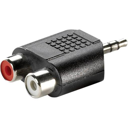Value 11.99.4441 jack audio kabel [1x jack zástrčka 3,5 mm - 2x cinch zásuvka] 23.50 m černá