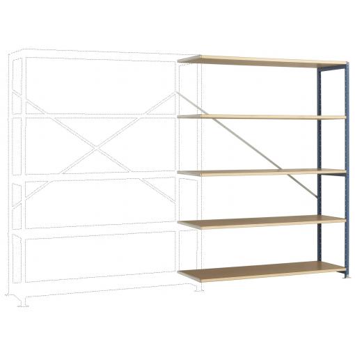 Manuflex RP1141.0001 přístavný modul regálu oddělení , (š x v x h) 1470 x 2000 x 400 mm, ocel, dřevěná podlaha, šedá, zelená