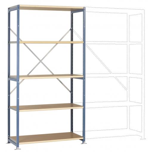 Manuflex RP1006.0001 základní modul regálu oddělení , (š x v x h) 97 x 2 x 40 cm, ocel, dřevěná podlaha, šedá, zelená