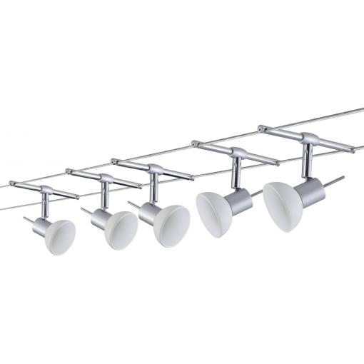 Paulmann Sheela 94136 základní lankový systém GU5.3 50 W LED chrom (matný), opálová