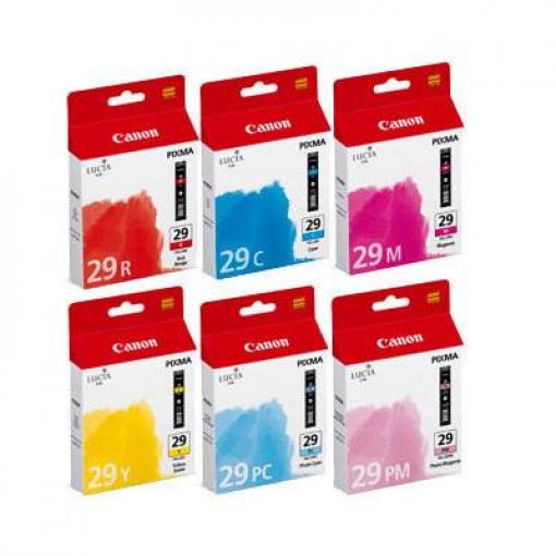 Canon Ink PGI-29 originál kombinované balení azurová, purppurová, žlutá, foto azurová, foto purpurová 4873 B 005