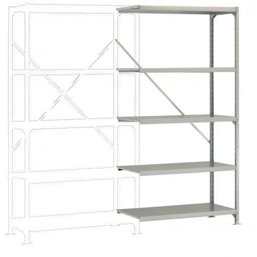 Manuflex RM2301 přístavný modul regálu oddělení , (š x v x h) 97 x 2 x 50 cm, ocel, kovová podlaha, pozinkovaná