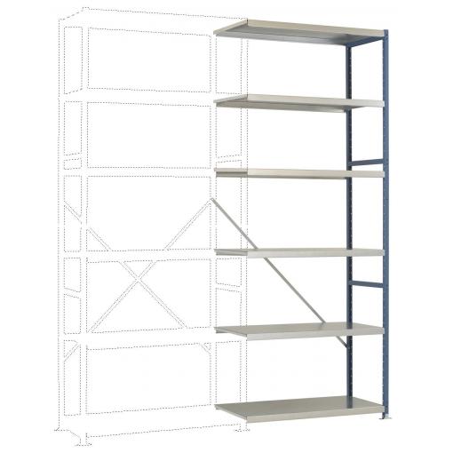 Manuflex RP1418.7016 přístavný modul regálu oddělení , (š x v x h) 97 x 2.5 x 40 cm, ocel, kovová podlaha, antracitová