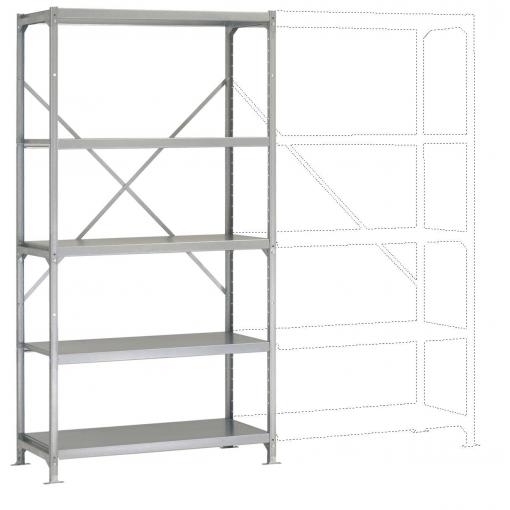 Manuflex RB2229 základní modul regálu oddělení , (š x v x h) 97 x 2 x 30 cm, ocel, kovová podlaha, pozinkovaná