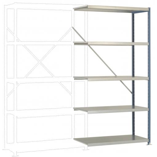 Manuflex RP1123.0001 přístavný modul regálu oddělení , (š x v x h) 97 x 2 x 50 cm, ocel, kovová podlaha, šedá, zelená