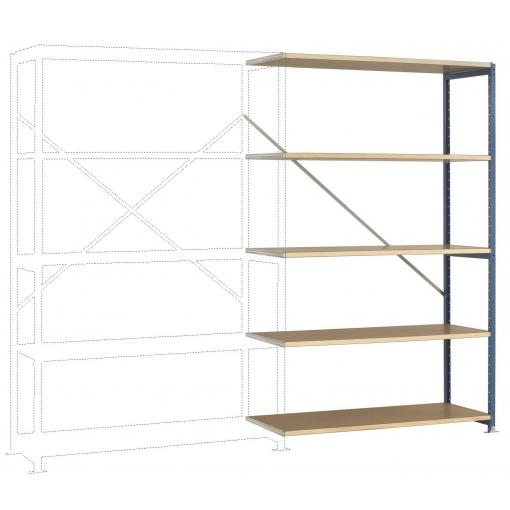 Manuflex RP1126.5007 přístavný modul regálu oddělení , (š x v x h) 1.22 x 2 x 40 m, ocel, dřevěná podlaha, briliantově modrá