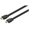 Manhattan HDMI kabel Zástrčka HDMI-A, Zástrčka HDMI-A 5.00 m černá 355636 4K UHD, dvoužilový stíněný, plochý, ploché provedení HDMI kabel