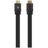 Manhattan HDMI kabel Zástrčka HDMI-A, Zástrčka HDMI-A 5.00 m černá 355636 4K UHD, dvoužilový stíněný, plochý, ploché provedení HDMI kabel