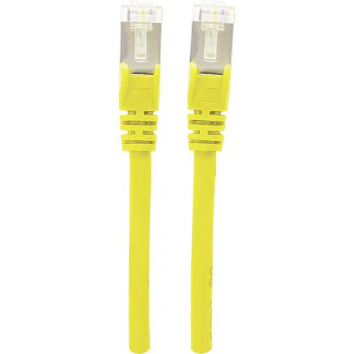 Intellinet 736725 RJ45 síťové kabely, propojovací kabely CAT 6A S/FTP 10.00 m žlutá fóliové stínění, stínění pletivem, bez halogenů 1 ks