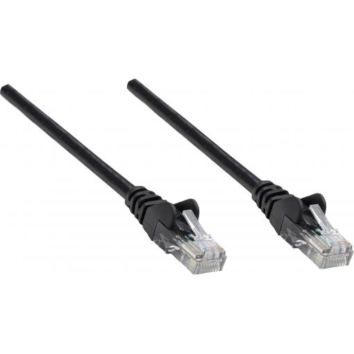 Intellinet 318761 RJ45 síťové kabely, propojovací kabely CAT 6A S/FTP 1.00 m černá jednoduché stínění, kompletní stínění, bez halogenů 1 ks