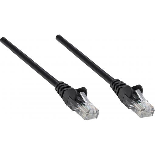 Intellinet 739795 RJ45 síťové kabely, propojovací kabely CAT 6 S/FTP 0.25 m černá fóliové stínění, stínění pletivem, bez halogenů 1 ks
