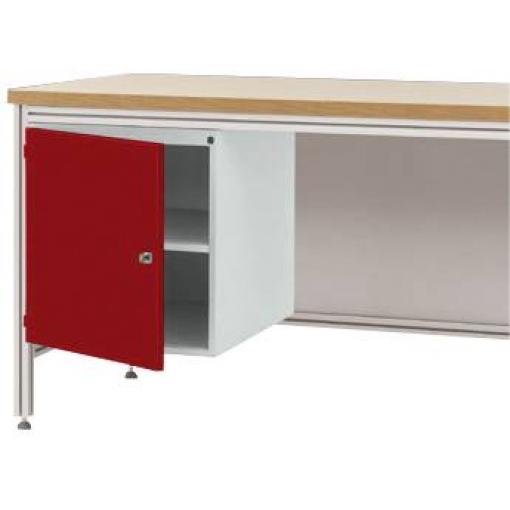 Manuflex ZB4974.3003 Pouzdro pro hliníkový pracovní stoly, Nutzhohe 500 mm s otvírání dveří doprava, pro stolní hloubka 800 mm