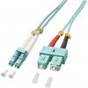 LINDY 46391 optické vlákno optické vlákno kabel [1x zástrčka LC - 1x zástrčka SC] 50/125 µ Multimode OM3 2.00 m
