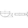 TOOLCRAFT 138909 Woodruffova pera DIN 6888 ocel C45K 100 ks