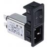Bulgin Filtr IEC 10A C14 Vnější, Zacvakávací montáž, 250V ac 2 póly 2 BZM27/A0620/57B