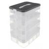 Úložný box Kruzzel 29 l, 4 patra, průhledný Úložný box Kruzzel 29 l, 4 patra, průhledný