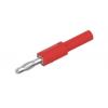 Adaptér banánku, Červená, materiál kontaktu: Poniklovaná mosaz, pokovení kontaktu: Nikl, 30 V ac, 30V dc, 60 V ac, 60 V Adaptér banánku, Červená, materiál kontaktu: Poniklovaná mosaz, pokovení kontaktu: Nikl, 30 V ac, 30V dc, 60 V ac, 60 V