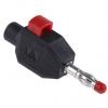 Staubli Banánek, 4 mm, 30 V, 60V dc, 10A, Černá, Vnější Objímka, materiál kontaktu: Mosaz, délka: 46.8 mm, pokovení Staubli Banánek, 4 mm, 30 V, 60V dc, 10A, Černá, Vnější Objímka, materiál kontaktu: Mosaz, délka: 46.8 mm, pokovení