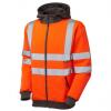 Leo Workwear Oranžová Unisex Reflexní mikina s kapucí M Leo Workwear Oranžová Unisex Reflexní mikina s kapucí M