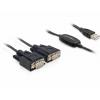 Delock USB kabel USB-A zástrčka, VGA 9pól. Zástrčka, VGA 9pól. Zástrčka 1.40 m černá 61886 Delock USB kabel USB-A zástrčka, VGA 9pól. Zástrčka, VGA 9pól. Zástrčka 1.40 m černá 61886