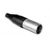 Amphenol Industrial Konektor XLR, barva Stříbrná, Černá, počet kontaktů: 4, orientace těla: Rovný Vnější, pokovení: Amphenol Industrial Konektor XLR, barva Stříbrná, Černá, počet kontaktů: 4, orientace těla: Rovný Vnější, pokovení: