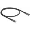 Delock Kabel USB-C USB 3.2 Gen2 USB-C ® zástrčka, USB-C ® zástrčka 0.50 m černá kulatý 80021